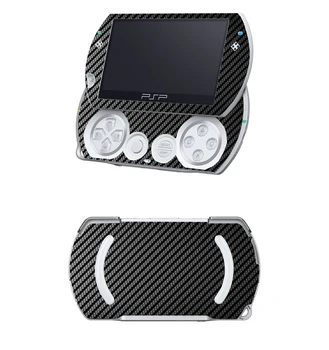 Juodos spalvos Anglies Pluošto Vinilo Oda Lipdukas apsaugos Sony PSP GO odos Lipdukai PSP GO
