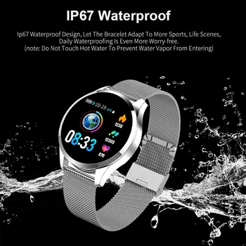 K9 Smart Apyrankė atsparus Vandeniui Pranešimą skambučių priminimas Smartwatch vyrų, moterų Širdies ritmo monitorius Mados Fitness Tracker H GRUPĖ PK Q16