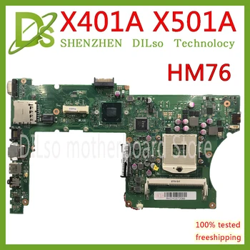 KEFU X401A HM70 Už ASUS X301A X401A X501A plokštė originalus X401A SLJ8E HM76 Paramos I3 I5 CPU Bandymo originalas