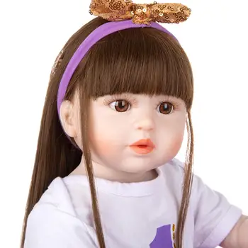 KEIUMI 23 Colių Princesė Saldus Cukraus Dizaino Reborn Baby Lėlės Visą Silikono Kūno Atgimsta Bebe Žaislai Vaikams Gimtadienio Dovanos