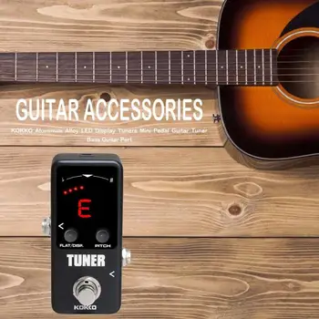 KOKKO Pedalo Bass Guitar Tuner, Aukšto Tikslumo Gitara LED Ekranas, Imtuvų Gitaros Derintuvai Priedų