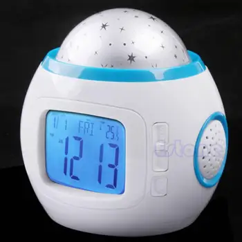 Kambario Dangus Vaikams Baby Star Naktį Šviesos Projektoriaus Lempa Miegamasis Signalizacijos Muzikos Laikrodis