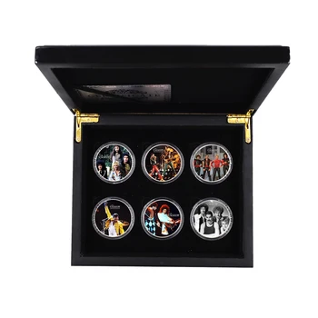 Karalienė Sidabro Moneta, Freddie Mercury Atminimo Iššūkis, Monetų Kolekcionieriams Aukso Žaisti Erelis Atgal Kalėdų Dovanų 6pcs/box
