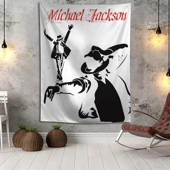 Karšto Pardavimo Užsakymą Michael Jackson Spausdinti Gobeleno Fono Dekoratyvinis Siuvinėjimas Įvairių Dydžių Sienos Kabo Dekoro