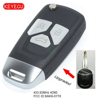 Keyecu Atnaujintas Nuotolinio Rakto Pakabuku 433.92 MHz 4D60 Mikroschemą Chevrolet Optra Lacetti FCC ID: SAKS-01TX