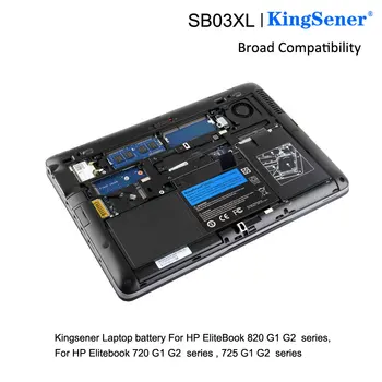 KingSener SB03XL Baterija HP EliteBook 820 720 725 G1 G2 HSTNN-IB4T HSTNN-l13C HSTNN-LB4T SB03046XL 717378-001 E7U25AA
