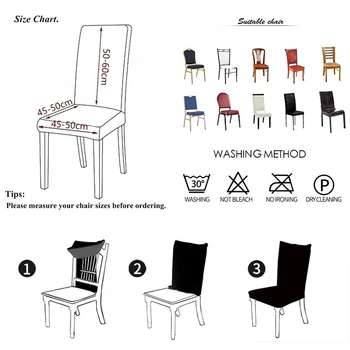 Klasikinis Spausdinti Elastinga Kėdės Apima Valgomasis Spandex Ruožas Užvalkalai, Valgomasis Kambarys, Virtuvė, Universali Kėdė