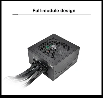 Kompiuterio Jungiklio Kabelio Įjungimo Jungiklis AIGO 600W PSU Active PFC ATX Visą Modulio dizainas Įvesties 160-264V Kokybės Garantija