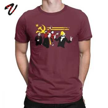 Komunistų Partijos T Shirt Mens Rusijos Sovietų Marksas Leninas Stalinas, Mao Castro T Shirts Socializmo Humoro Tees Drabužiai