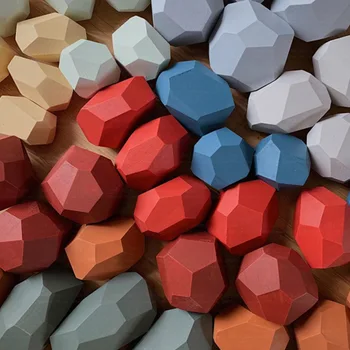Kūrybinis Medinis Jenga Kūrimo Bloką Stapelring Blokai Medienos Bamblys Žaislas Šaltas Tonas Šiaurės Stiliaus Krovimas Žaidimas Medinių Blokų