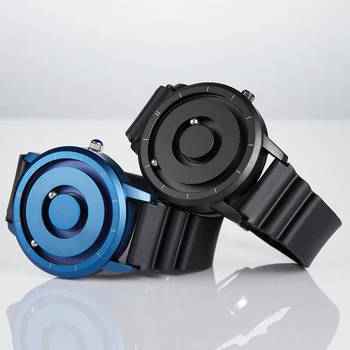 Kūrybos Eutour Žiūrėti Blue Rose Gold Black Skiedra Magnetinis Metalo Tarptautinėms Laikrodžiai Vyras Gumos Sporto Laikrodis Vyrų Reloj