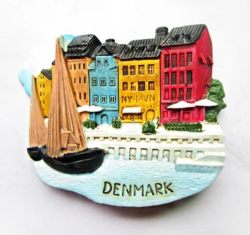 Kūrybos Šiaurės Danijoje Kopenhagos Pasaulio Turizmo Kūrybos 3D Derva, Šaldytuvas Magnetai, Kelionių Suvenyrų Virtuvės Namų Puošybai