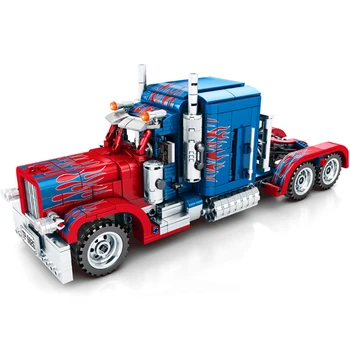 Kūrėjas Ekspertų Biuro Įranga Optimus Prime Vakarų Star 4900 Sunkvežimių Statybiniai Blokai, Plytos, Klasikinis Modelis Vaikams Žaislas Suderinama