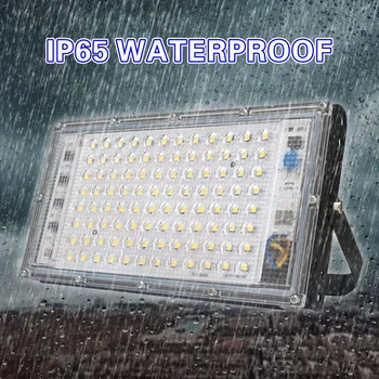 LED Prožektorius Aliuminio Dėmesio Granulių Taško IP65 Vandeniui 100W Lauko Apšvietimas Plovimo Lempos Sodo Potvynių Šviesos AC 220V 240V