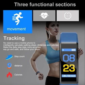 LIGE 2019 Naujas Smart apyrankę Fitness tracker Vyrų, Moterų Širdies ritmo Monitorius Kraujo Spaudimas Sporto Smart žiūrėti 