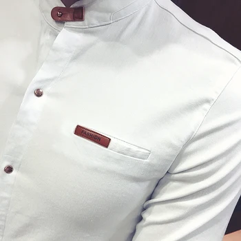 LOVZON Naujas Mados Prekės ženklo Verslo vyriški ilgomis rankovėmis Kokybės Marškinėliai Atsitiktinis Oficialią Projekto Negabaritinių Marškinėliai Vyrams vientisos spalvos Marškinėliai