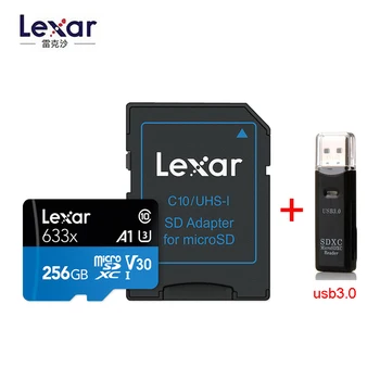 Lexar 633X Naujas Originalus 95mb/s Micro sd kortele 512 GB 1 TB 128g 256 GB Atminties Kortelių Skaitytuvas Uhs-1 Drone Gopro Dji Sportas vaizdo Kamera