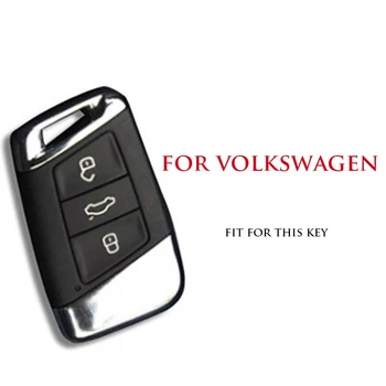 Litchi Odos Automobilio Raktas Padengti Atveju Fob Volkswagen VW Magotan Passat B7 B8 CC Magotan R36 B7L Smart Nuotolinio Raštas keychain