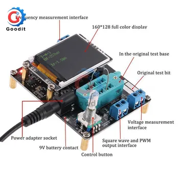 Lituojamas LCD GM328A Tranzistorius Testeris Diodų Talpa Įtampos Dažnio Matuoklis ESR PWM Kvadratinių Bangų Signalo Generatoriaus, SMT Stebėti