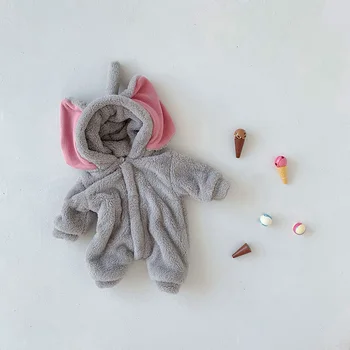 MILANCEL 2020 Kūdikiams 3D Dramblys Merginos Jumpsuits Vaikiška Apranga Berniukai Tirštėti Pamušalas Kūdikių Drabužiai