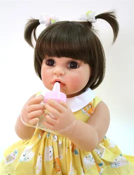 Mados 22 Colių Reborn Baby Girl Lėlės Visą Silikono Vinilo Bebe gimęs Realus Princesė Kūdikių Žaislas, Lėlė Vaikų Dienos Dovanos