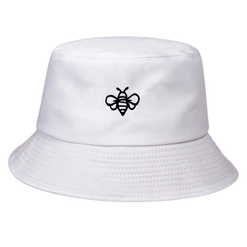 Mados vasaros medvilnės žvejys skrybėlę hip-hop skrybėlę laukinis medus siuvinėjimo kibirą skrybėlės unisex atsitiktinis skrybėlę panamos skrybėlės casquette