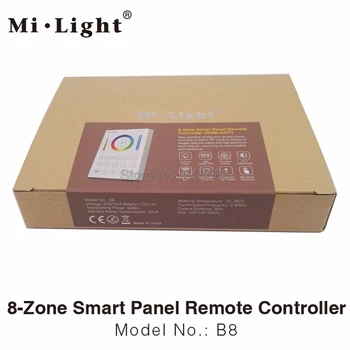 MiLight B8 2.4 G Wall Mount Smart Nuotolinio valdymo pultelis 8 Zonų RGB+BMT Valdytojas Dirbti su LS2 arba RGB+BMT LED Lemputė, Prožektorius