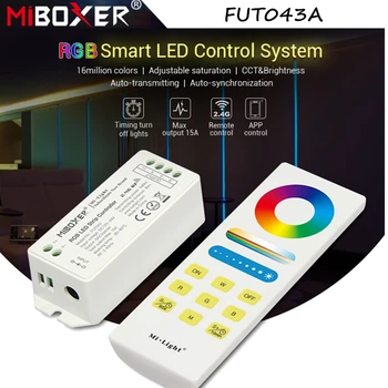 Miboxer Naujas FUT043A DC12-24V RGB Smart LED Kontrolės Sistema 15A 2.4 G Bevielio LED Juostos Valdiklis WIFI Smart APP Skydelis Nuotolinio