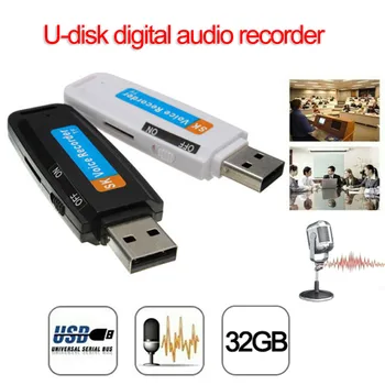 Mini U-Disko Skaitmeninės o Diktofonas USB 3.0 Flash Diskai Didžiausia Parama 32GB Atminties Kortelė