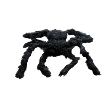 Modeliavimas Real Pliušinis Black Spider/Halloween Tikroviškas Juodas Voras Žaislai/Siaubo Atmosferą, Puošniai Apsirengti Reikmenys/Haunted House Dekoro