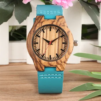Moterų Medienos Laikrodžiai Kvarcinis Laikrodis Natūralios Odos Žiūrėti Juosta Ponios Laikrodis Stilingas Moterų Medinis Laikrodis Dovanos