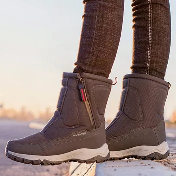 Moterų žiemos batai 2020 šiltas pliušinis moterys sniego batai neperšlampami, neslidžia moterų batai platformos moterys vidurio blauzdos batai dydis 36-45