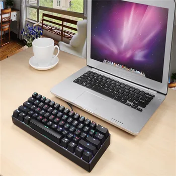 Motospeed CK61 Mechaninė Klaviatūra USB Laidinio 61 klavišai, mygtukai RGB Apšvietimas Žaidimų Klaviatūra
