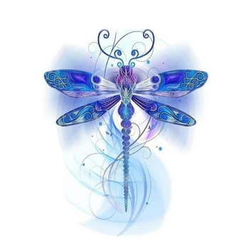 Mėlyna Dragonfly Diamond Tapyba Visą Raundą Gręžimo 5D 