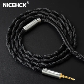 NICEHCK Blocc 5N UPOCC OCC Vario Litz 3.5 mm ir 2,5 mm 4.4 mm MMCX 0.78 mm QDC 2Pin stebėti laidinio ausinės, kabelis laisvų rankų įrangai su mikrofonu ausinių