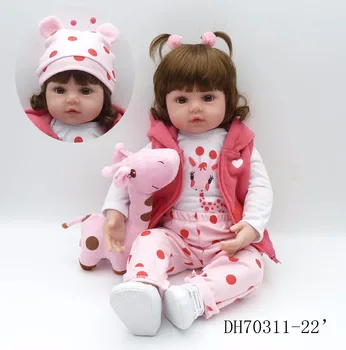 NPK 58cm Silikono Reborn Baby Lėlės Boneca Atgimsta Realista Mados Lėlės Princesės Vaikų Dovanų Vėliau kaip naujas Bebes