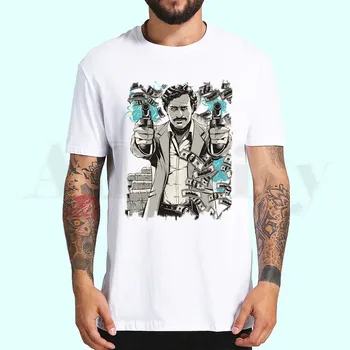 Narcos Pablo Escobar Banditas Gyvenimo vyriški Laisvalaikio Spausdinimo vyriški T-shirt Aukštos figūrą Trumpas rankovėmis vyriški marškinėliai, vyriški Marškinėliai Marškinėlius