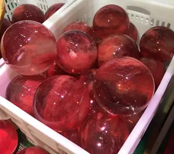 Natūralus raudonasis kristalas crystal ball kamuolys apdaila