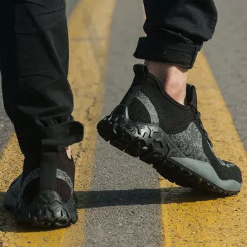 Nauja paroda Saugos bateliai vyrai kvėpuojantis anti-smashing anti-piercing darbo Batai plieno toe cap lauko apsauginės darbo Sneaker