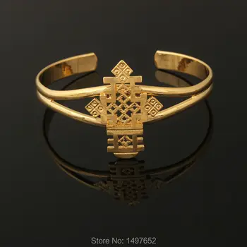 Naujas Atvykimo Etiopijos Papuošalų Rinkiniai Mados Jewelry18k Aukso Spalvos Kryžiaus Rinkiniai Afrikos Nuotakos Vestuvių Papuošalai rinkiniai Nemokamas Pristatymas