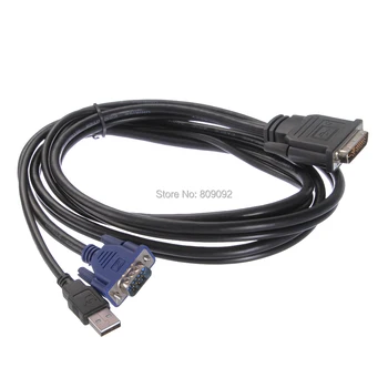Naujas DVI M1-DA(30+5) Pin Male Vyrų 15Pin VGA + USB Adapterio Kabelį, Nešiojamas LCD Monitorius, Projektorius,
