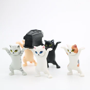 Naujas Dizainas, Vežančių karstą katė rašiklio laikiklis namų lentynoje apdailos gyvūnų statula rankų darbo lėlės apdailos žaislą dovanų