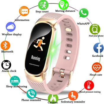 Naujas IP67 atsparus Vandeniui Smart Watch Moterų Širdies ritmo Monitorius Vyrams Fitneso Smart Apyrankę Tracker Sporto Smartwatch 