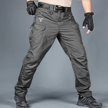 Naujas Mens Tactical Kelnes Kelis Kišenėje Elastingumą Karinės Miesto Priemiestinių Tacitcal Kelnės Vyrams Plonas Riebalų Krovinių Ziajać 5XL