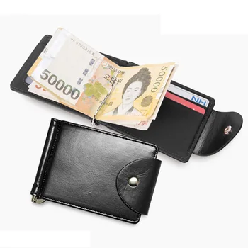 Naujas atvykimo vyriškos odinės piniginės su nuotrauka turėtojas kortelės laiko tarpsniai žmogus Kietas dizaineris pinigų klipas piniginės su Hasp
