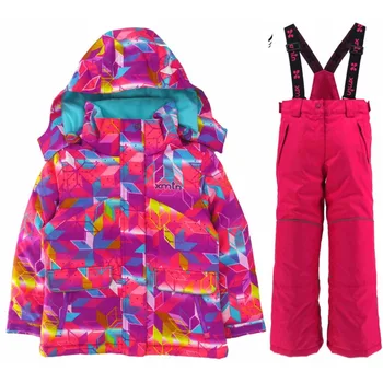 Naujas šiltas storas berniukų ir mergaičių slidinėjimo kostiumai vėjo vandeniui lauko kostiumas žiemą šiltas kombinezonas lauko drabužių audiniai drabužių rinkinys