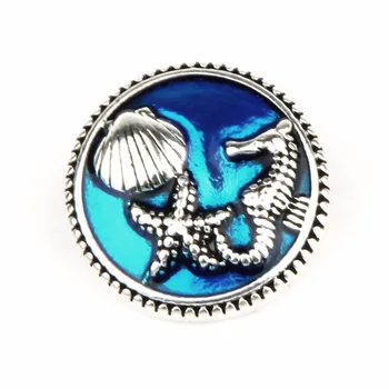 Naujausias Mėlynos Jūros Būtybių Snap Mygtuką Papuošalai 18mm Lydinio Gyvūnų Skorpionas Snaps Tinka Snap Mygtukų Apyrankės Karoliai, Papuošalai