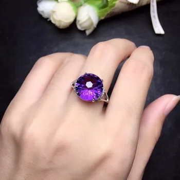 Naujos technologijos, crystal violet crystal žiedą, geros kokybės, gražus spalvų 925 sidabro naują parduotuvę traukti populiarumą produktus.