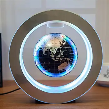 Naujovė LED Plūduriuojantis Pasaulyje Magnetic Levitation Naktį Šviesos Turas Antigravity Kamuolys Vaikams, Vaikams, Dovanų Pasaulio Žemėlapyje, Naktiniai staleliai, Lempa