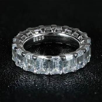 Nekilnojamojo 925 sterlingas sidabro vestuvių juostoje amžinybės Žiedas moterims vestuvių nuotakos kalėdų dovana prabanga moterų asmeninį LR4619S
